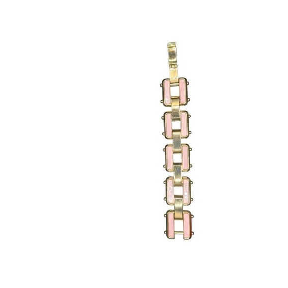 Anne Klein Gold and Pink Large Link Bracelet - Picture 4 of 5